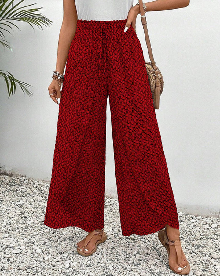 Sophie-Rae - Luchtige High Waist Pantalon met Bohemian Print