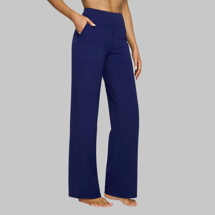 Stijlvolle Vrouwen Broek met Hoge Taille en Zakken