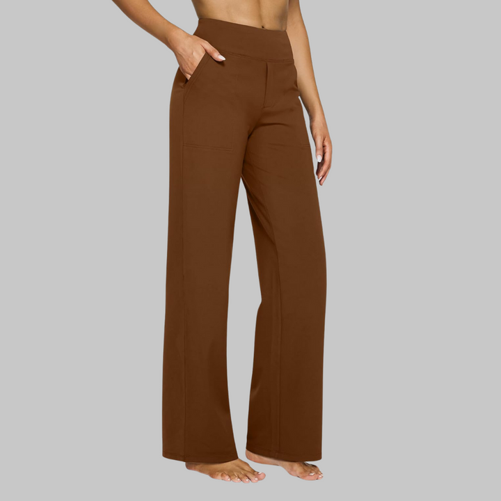 Stijlvolle Vrouwen Broek met Hoge Taille en Zakken