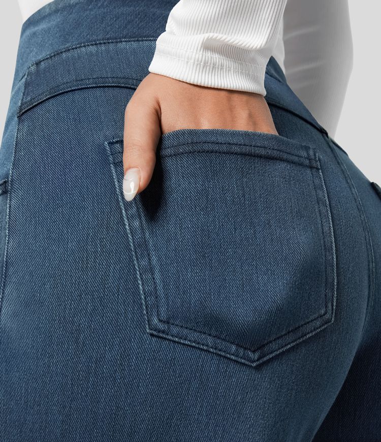 Evie | Comfy Elastische Broek met Hoge Taille
