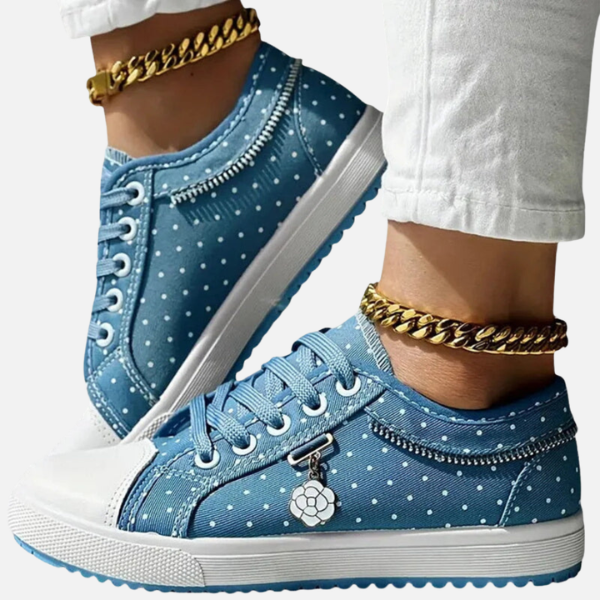 Anne | Canvas Sneakers met Kant en Veters