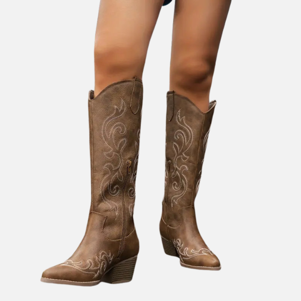 Stijlvolle Hoge Cowboy Dames Laarzen met Hak