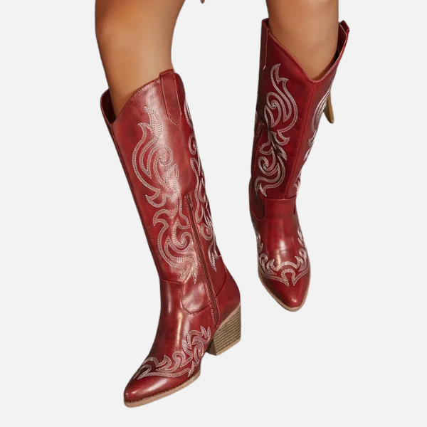 Stijlvolle Hoge Cowboy Dames Laarzen met Hak
