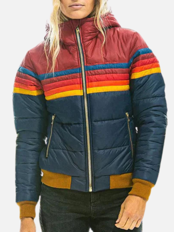 Femke | Gewatteerde Jas met Capuchon, Retro