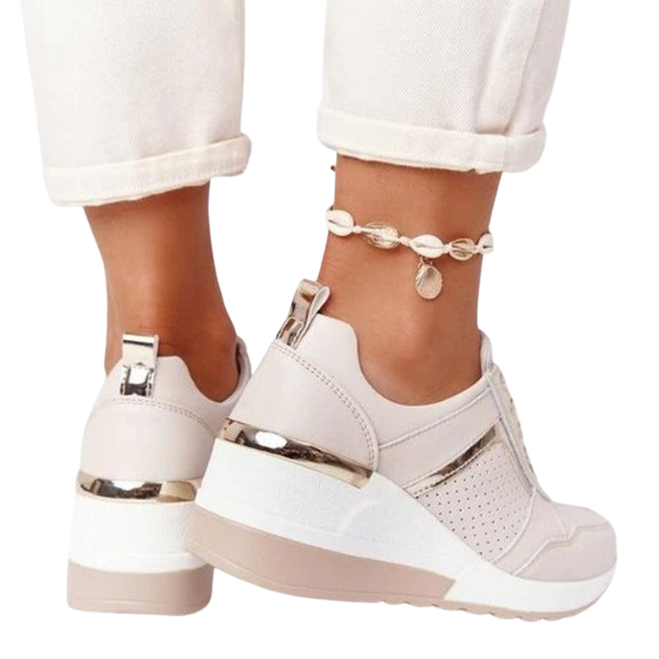 Dames Alle Seizoenen Vetersneakers met Sleehak