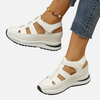Britt - Sportieve Orthopedische Sandalen Dames met Klittenband en Sleehak