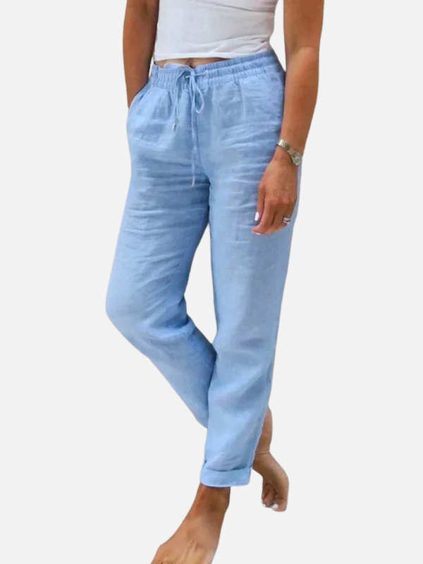 Ademend zomerlinnenbroek voor dames