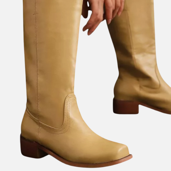 Kirsten | Kniehoog Rijdboots met Blokhak, Dames