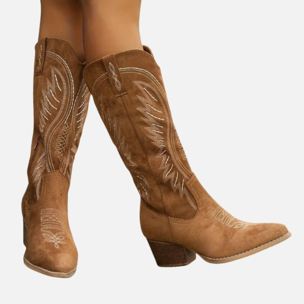Maria | Geborduurde Kniehoge Cowboylaarzen, Western