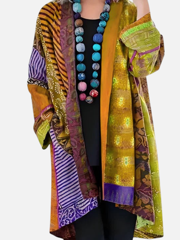 Anouk | Bohemian Kimono Vest, Patchwork
