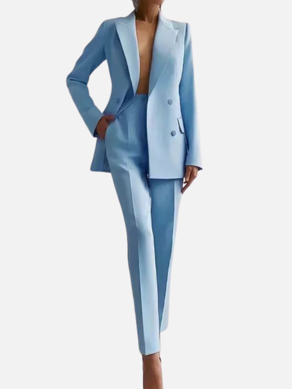 Sophie | Getailleerd Broekpak met Dubbelrij Blazer