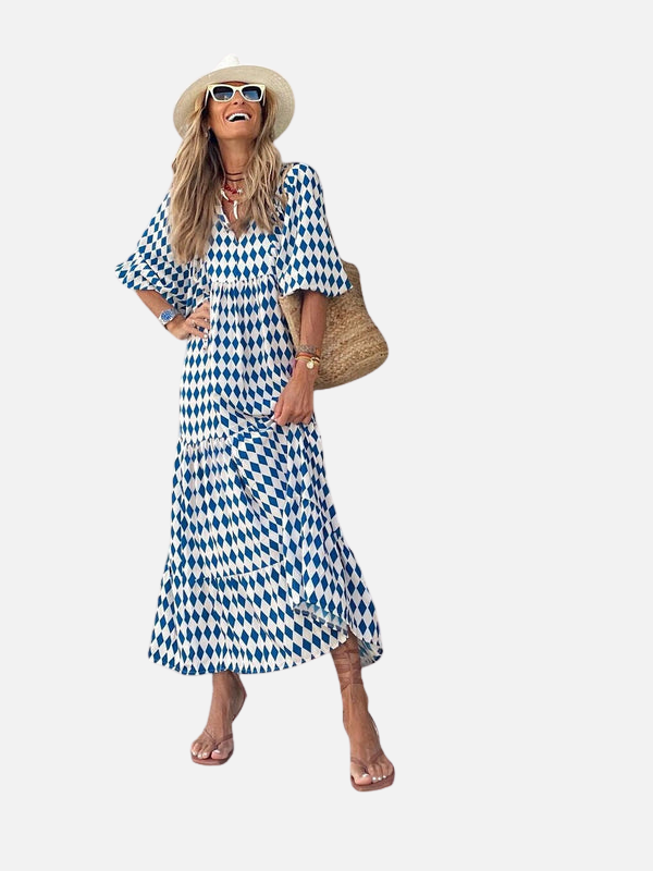 Sara | Gebloemde Boho Maxi-Jurk