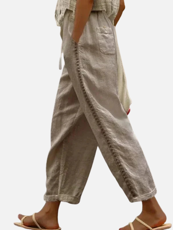 Ademend joggingbroek met koord voor dames