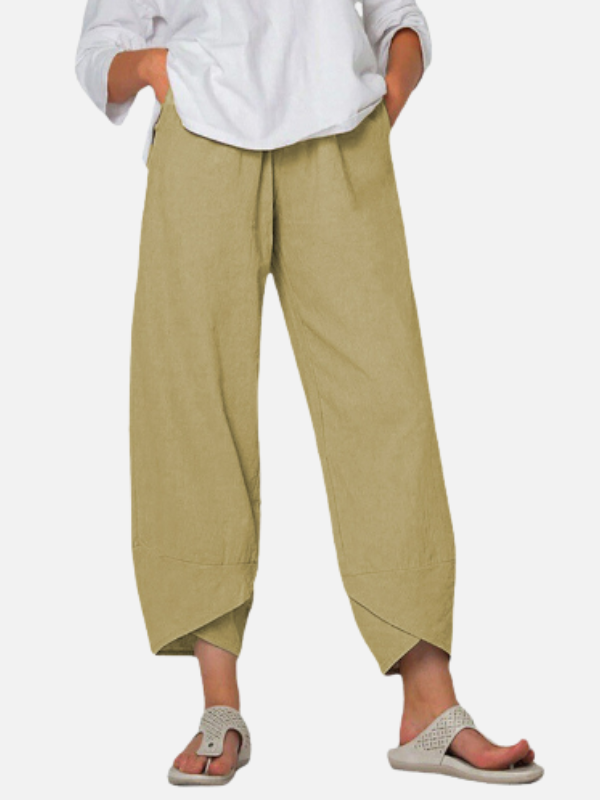 Dames Zomer Broek met Asymmetrische Zoom