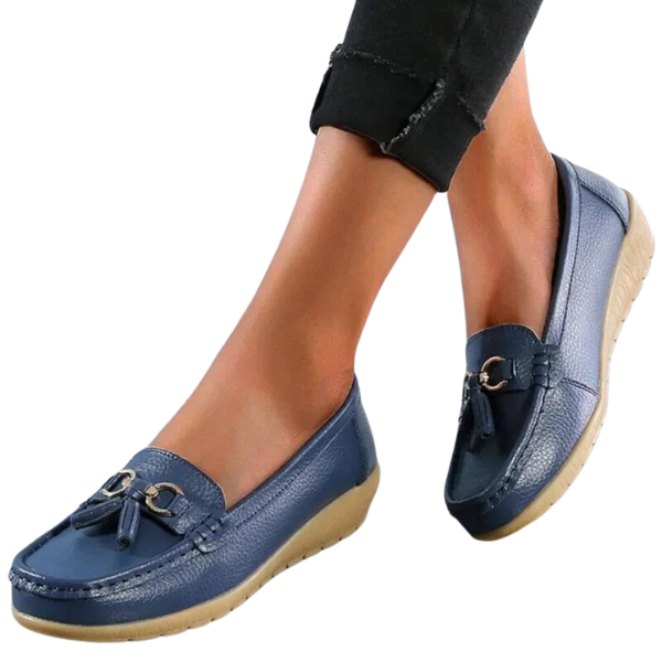 Dames Alle-Seizoen Vegan Leer Loafers met Kwastjes