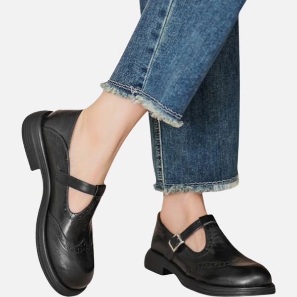 Ida | Mary Jane Brogues met Gesp, Vintage