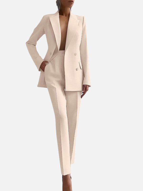 Sophie | Getailleerd Broekpak met Dubbelrij Blazer