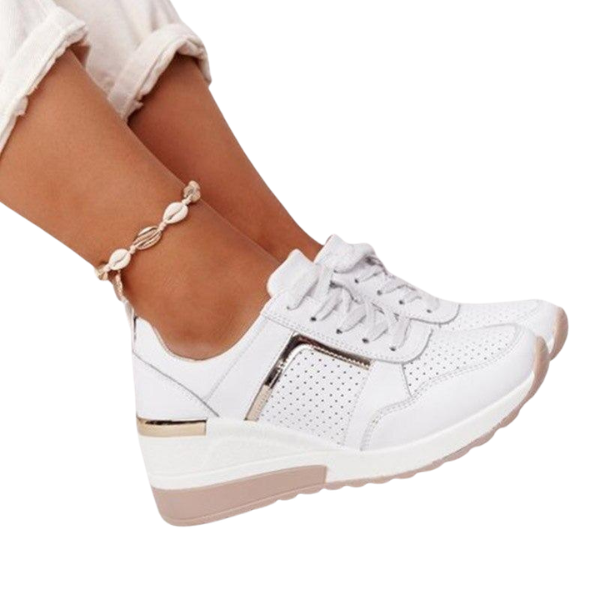 Dames Alle Seizoenen Vetersneakers met Sleehak