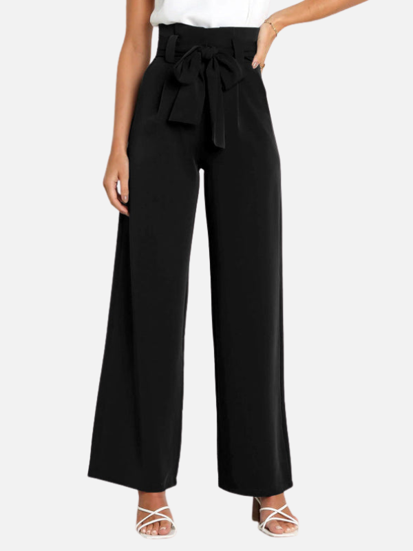 Dames Hoge Taille Palazzo Broek met Strikceintuur