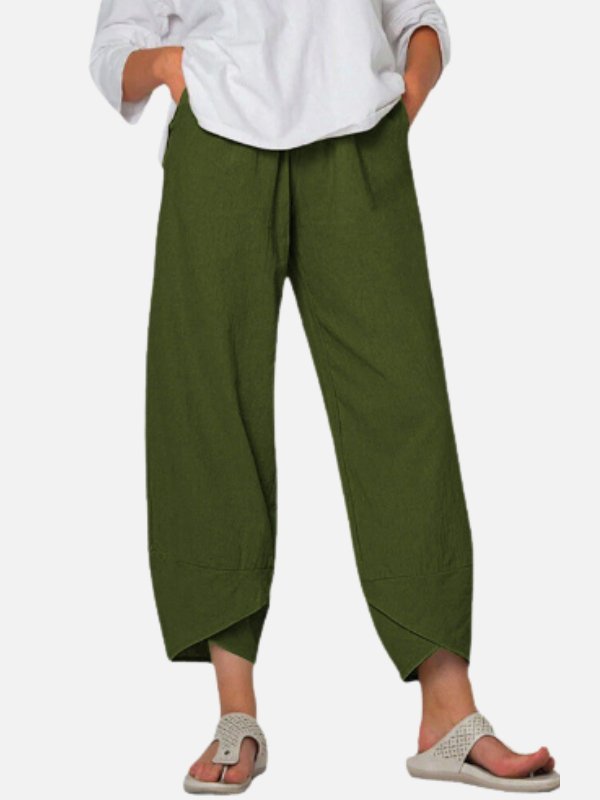Dames Zomer Broek met Asymmetrische Zoom