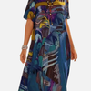 Sara | Midi-Jurk met Print en Ronde Hals