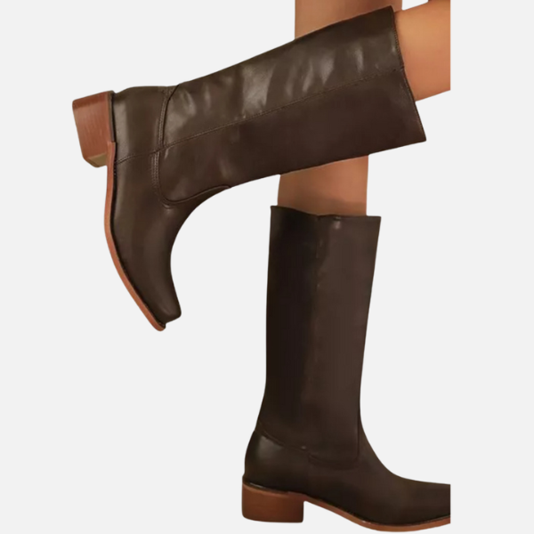 Kirsten | Kniehoog Rijdboots met Blokhak, Dames