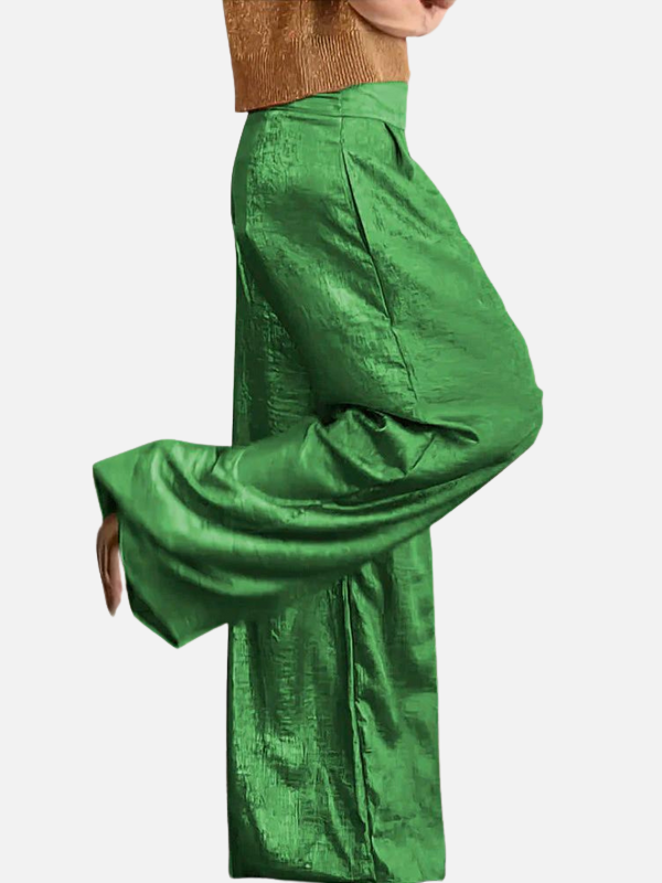 Dames Palazzo Broek met Hoge Taille en Zakken