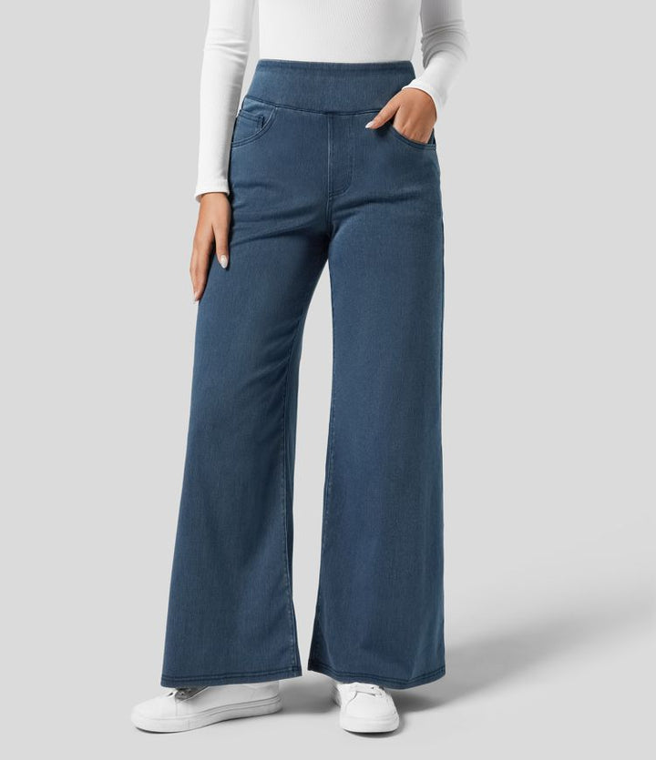 Evie | Comfy Elastische Broek met Hoge Taille