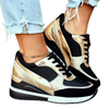 Keona | Trendy Plateau Sneakers met Glanzende Touch