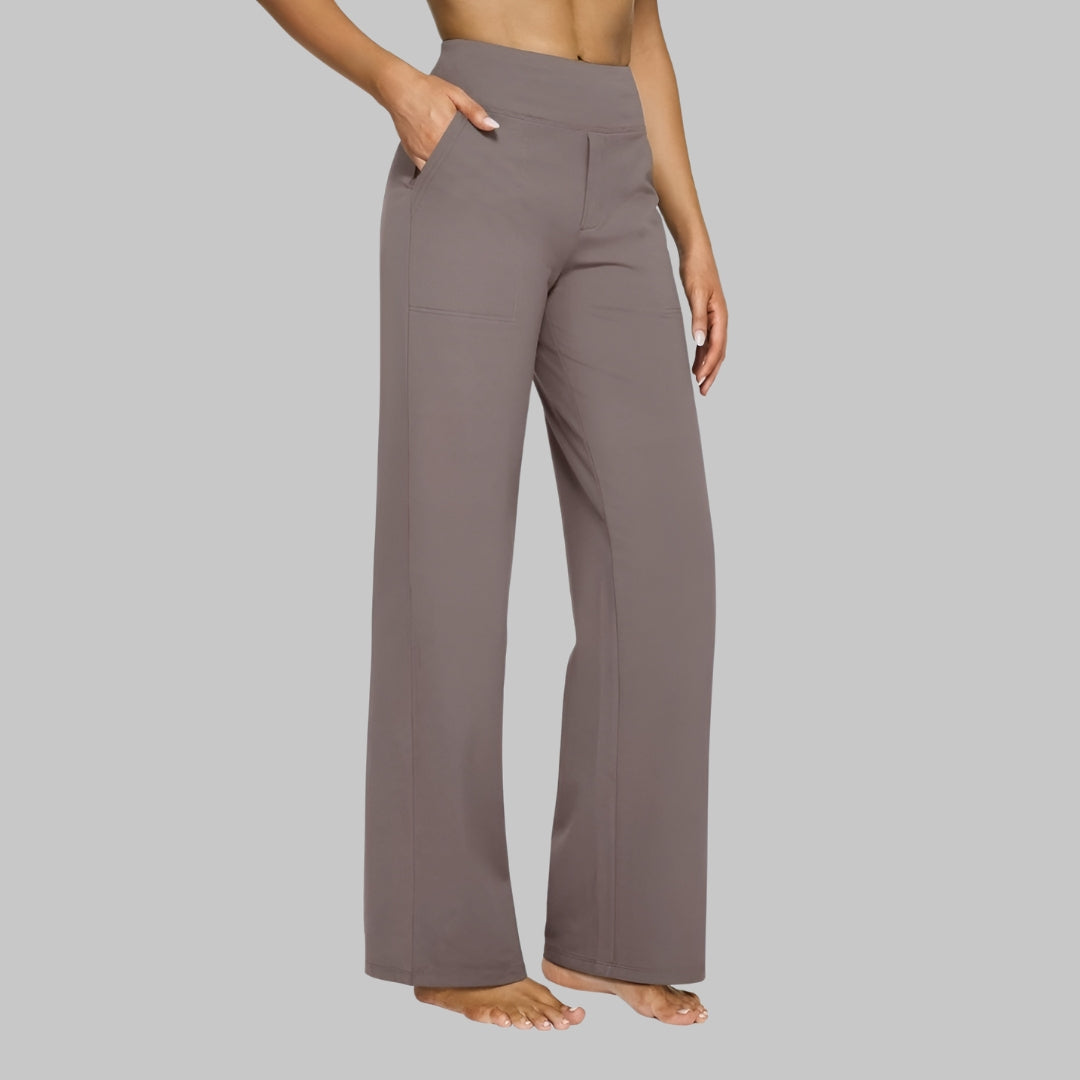 Stijlvolle Vrouwen Broek met Hoge Taille en Zakken