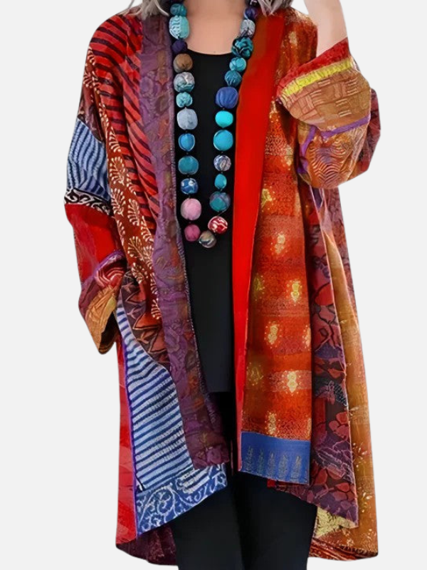 Anouk | Bohemian Kimono Vest, Patchwork
