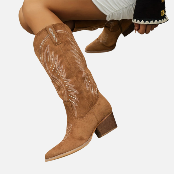 Maria | Geborduurde Kniehoge Cowboylaarzen, Western