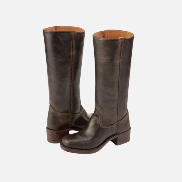 Kirsten | Kniehoog Rijdboots met Blokhak, Dames