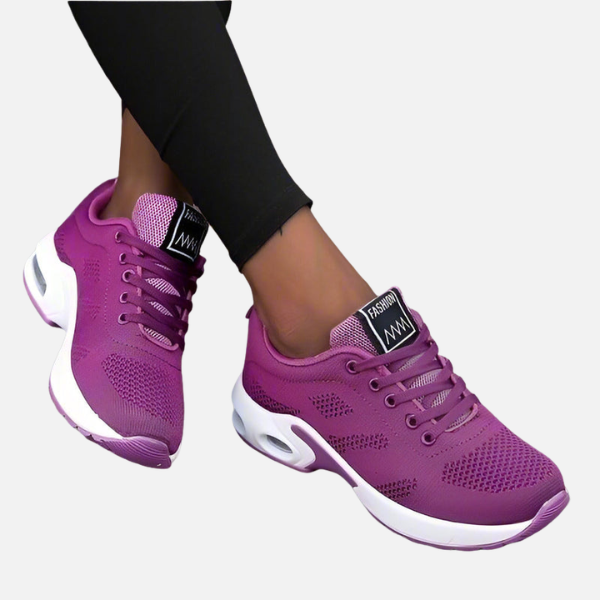Dames Sportieve Mesh Sneakers met Vetersluiting
