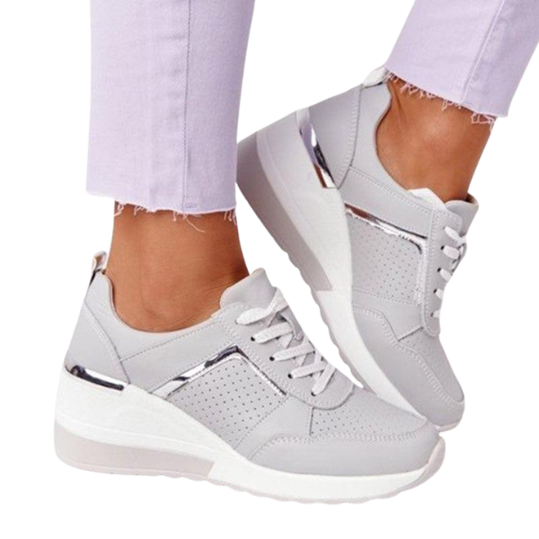 Dames Alle Seizoenen Vetersneakers met Sleehak