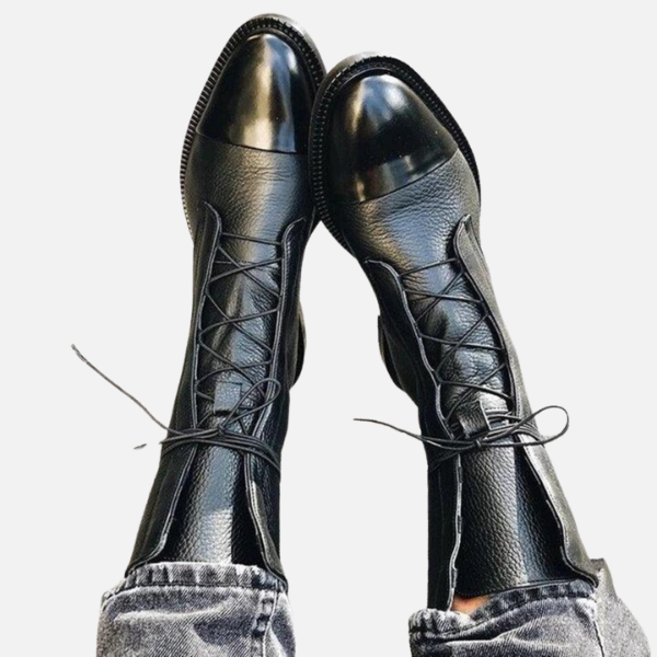 Mette | Elegante Veterschoenen met Blokhak