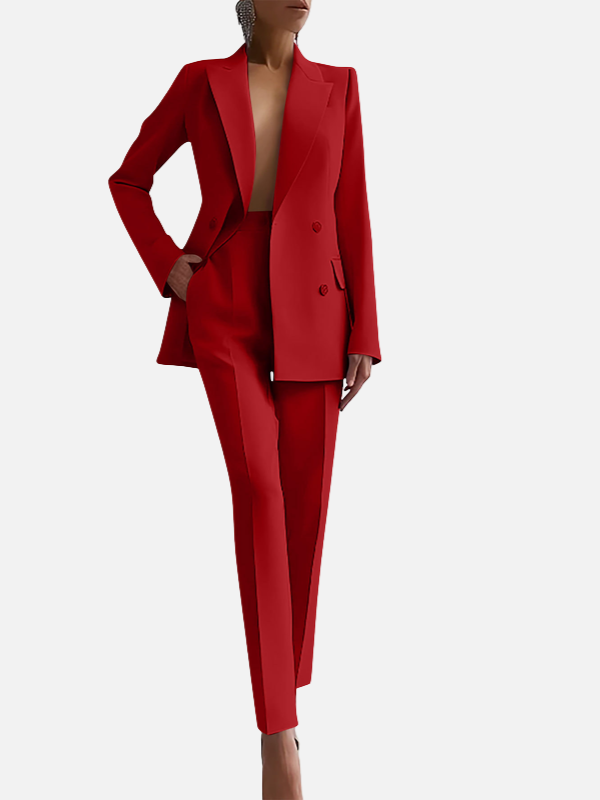 Sophie | Getailleerd Broekpak met Dubbelrij Blazer