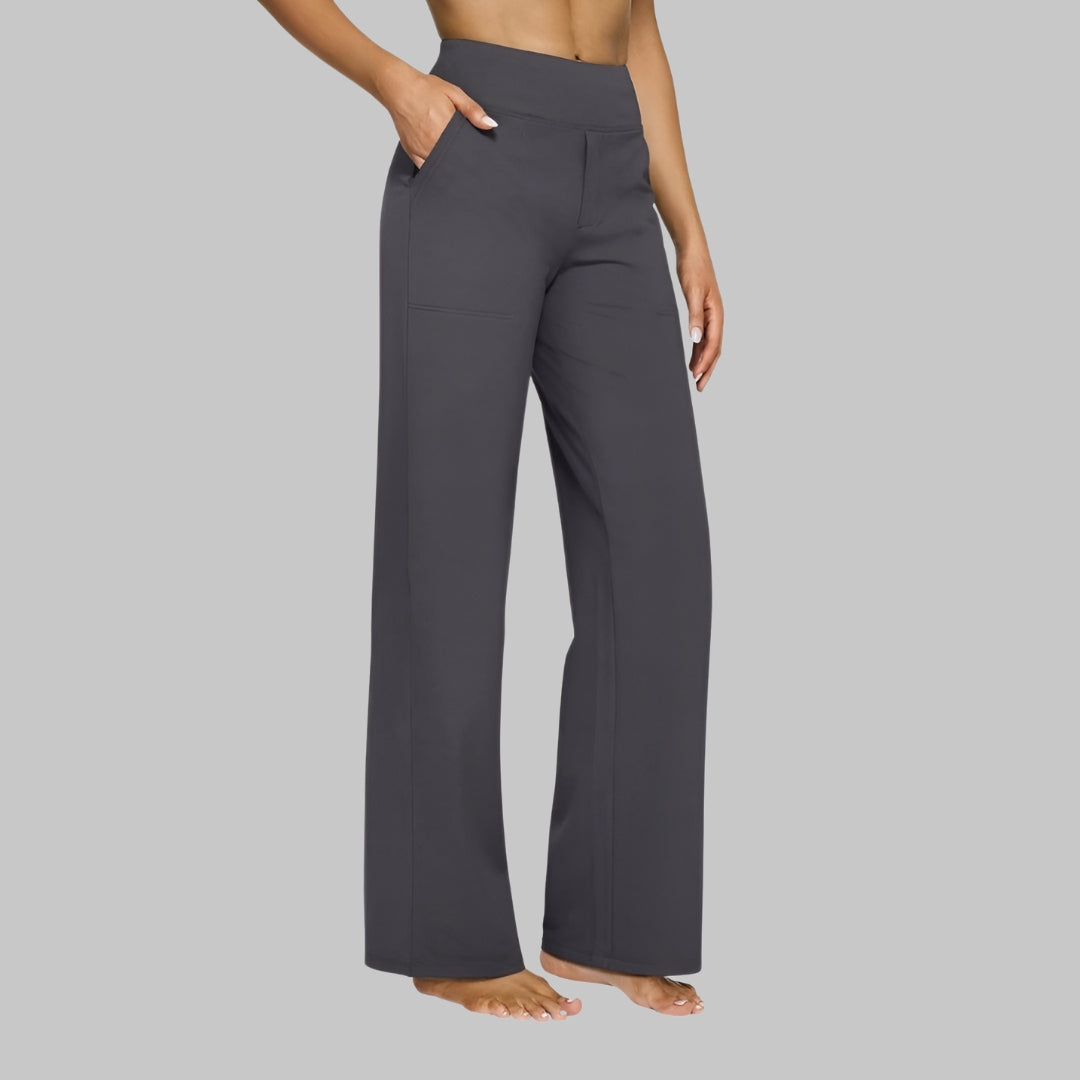 Stijlvolle Vrouwen Broek met Hoge Taille en Zakken