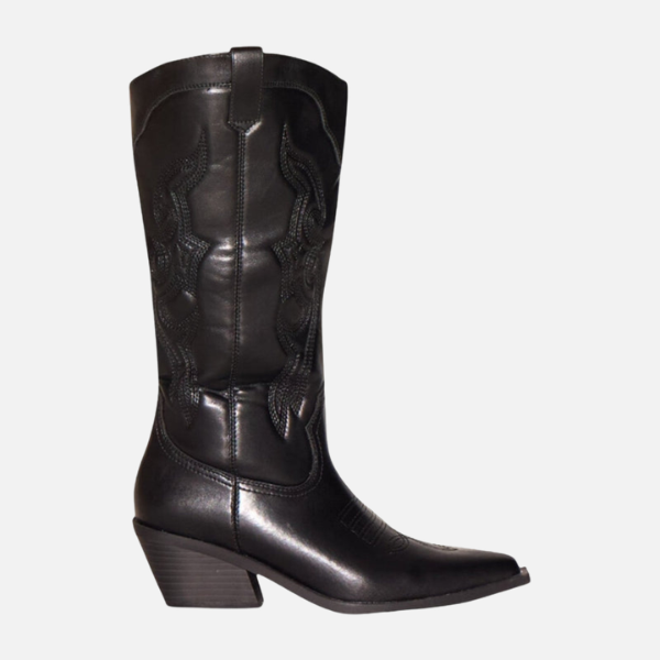 Karen | Kniehoge Cowboylaarzen, Geborduurd Western