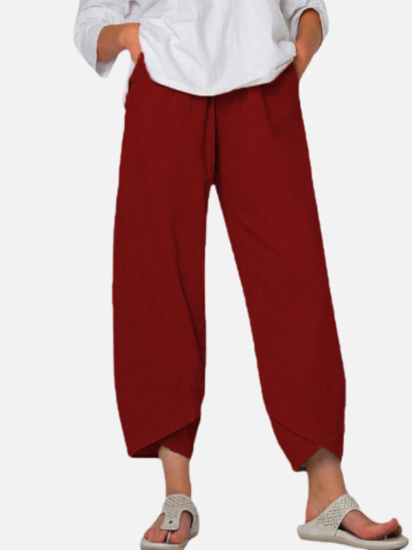Dames Zomer Broek met Asymmetrische Zoom