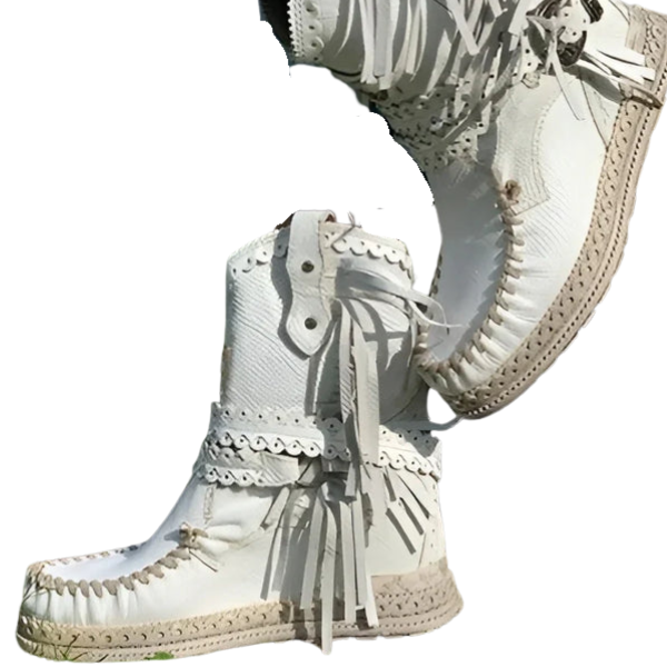 Liliana | Boho Cowboy Enkelboots met Speelse Fringes
