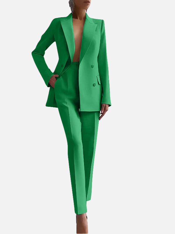 Sophie | Getailleerd Broekpak met Dubbelrij Blazer