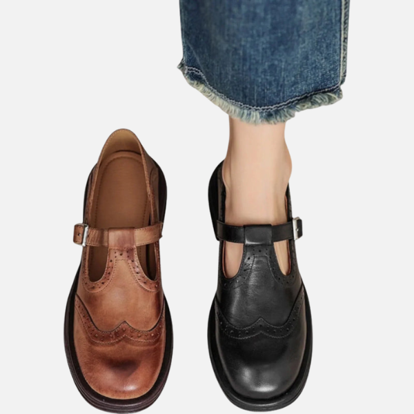 Ida | Mary Jane Brogues met Gesp, Vintage