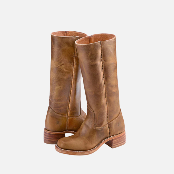 Kirsten | Kniehoog Rijdboots met Blokhak, Dames
