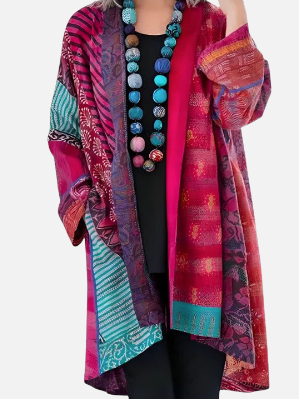 Anouk | Bohemian Kimono Vest, Patchwork