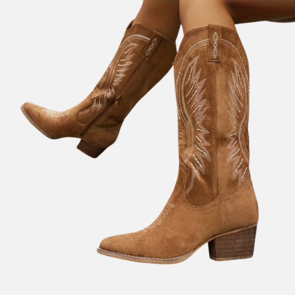 Maria | Geborduurde Kniehoge Cowboylaarzen, Western