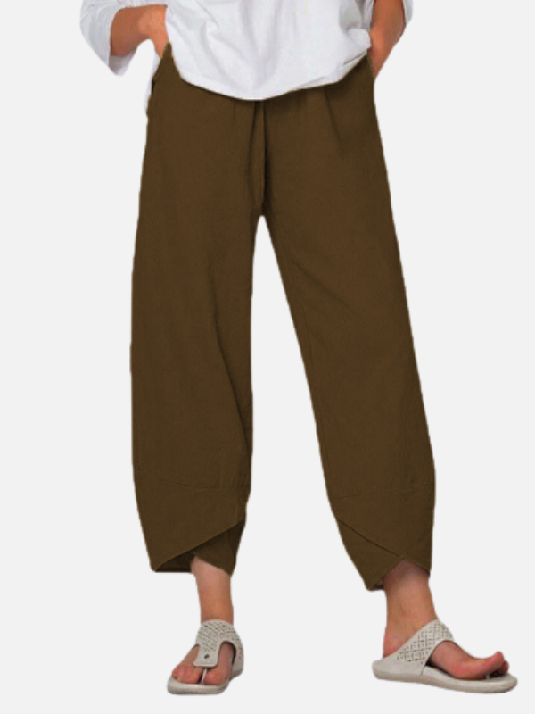Dames Zomer Broek met Asymmetrische Zoom