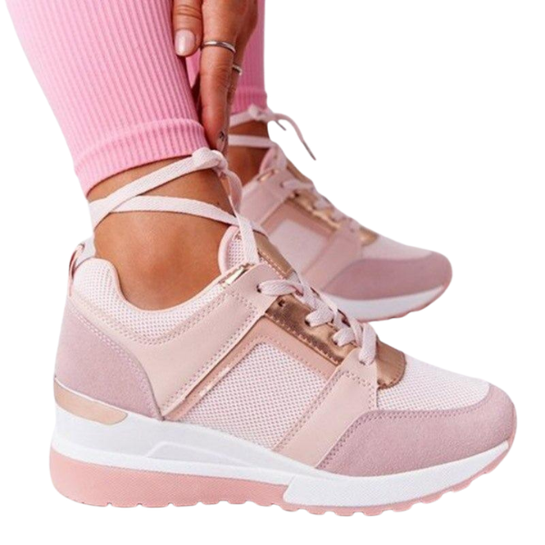 Dames Alle Seizoenen Vetersneakers met Sleehak