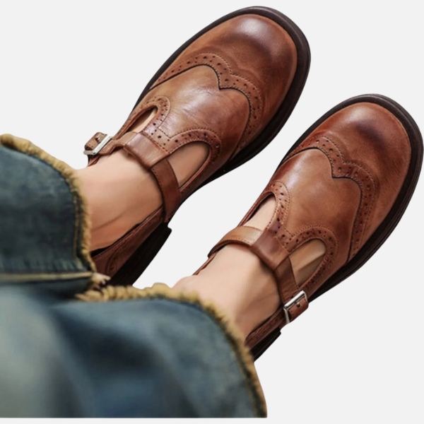 Ida | Mary Jane Brogues met Gesp, Vintage
