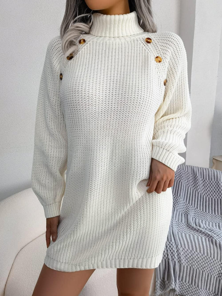 Rolkragenpullover Winterjurk voor Vrouwen